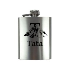 Piersiówka ze stali nierdzewnej z imieniem i motywem gór (100 ml)