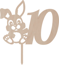 Tortový zápich Číslovka s zajačikom