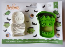 Sada plastových vykrajovačiek Halloween – Múmia a Frankenstein