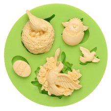 7ES 0110 Bird Lifecycle Series Round Silicone Molds Fondant Mould for cake decorating