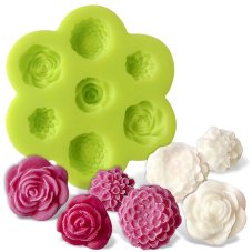 Forma silikonowa - kwiatuszki o różnych rozmiarach (12-17 mm)