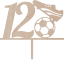Tortový zápich Číslovka s futbalovou loptou a kopačkou