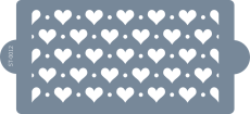 Cukrářská šablona (Stencil) Srdíčkový vzor