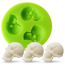 Silikónová formička – Lebky z profilu (sada 3 ks)