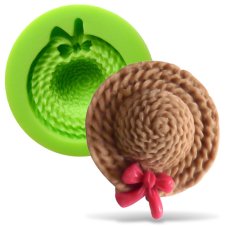 Silikónová formička - klobúčik s mašľou (39x36 mm)