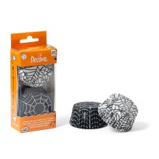 Papierowe babeczki z pajęczyną