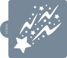 Cukrářská šablona (Stencil) Hvězda a blesky