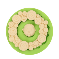 Silikonowa forma ramka z guzików