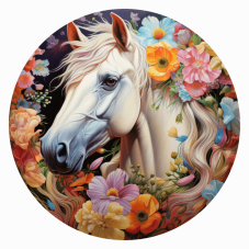 Wydruk jadalny – Portret konia w kolorach lata