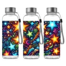 Butelka sportowa z Tritanu - Neonowe Gwiazdy (500 ml)