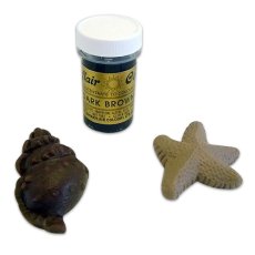 Gelová barva Sugarflair - Dark Brown (25 g)