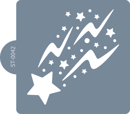 Cukrárska šablóna (Stencil) Hviezda a blesky