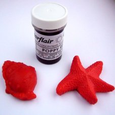 Gélová farba Sugarflair - Poppy Red (25 g)