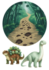 Jedlá tlač – Jurská expedícia: Chodník a bylinožravce