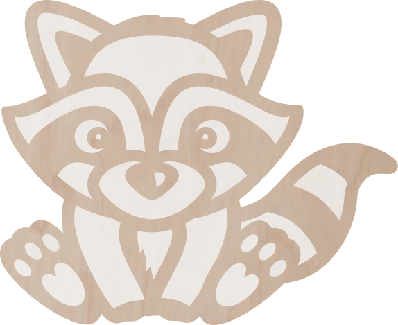 Drewniana dekoracja Szop Pracz - dwuwarstwowa