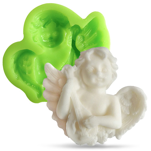 Forma silikonowa aniołek z lutnią