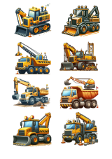 Wydruk jadalny – Ciężki sprzęt budowlany II