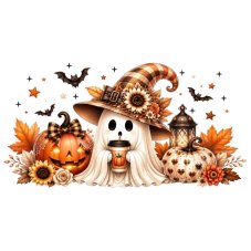 Tritanová láhev Halloween – Podzimní duch s dýněmi