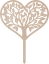 Drewniany topper na tort – Drzewo życia w sercu