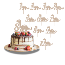 Tortový zápich Číslovka s brontosaurom