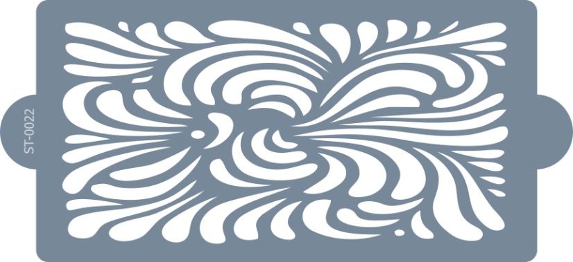 Cukrárska šablóna (Stencil) Dynamické vlny