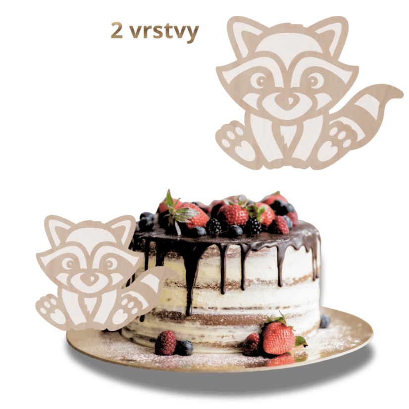 Drewniana dekoracja Szop Pracz - dwuwarstwowa