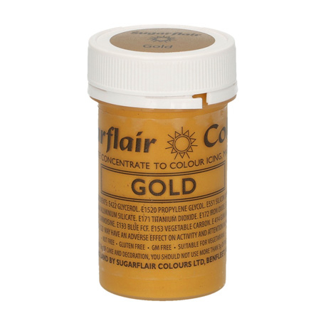 gelova barva perletova sugarflair 25 g gold gelova barva perletova sugarflair 25 g gold
