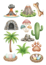 Jedlá tlač – Praveká krajina a doplnky