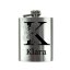 Piersiówka ze stali nierdzewnej z imieniem - Kwiatowy monogram (100 ml)