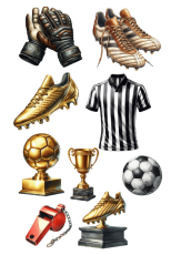 Jedlý tisk – Fotbalové příslušenství a trofeje