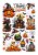 Jedlý tisk Happy Halloween – duchové, kočka a dýně arch A4