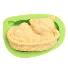 Forma silikonowa kot w koszyku