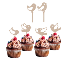 Cupcake zápichy Vtáčiky (Set 6 ks)