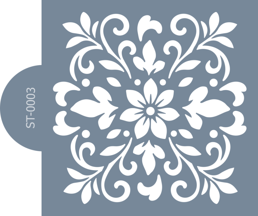 Cukrářská šablona (Stencil) Ornamentální květ Cukrářská šablona (Stencil) Ornamentální květ