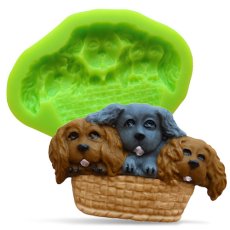 Forma silikonowa – Pieski w koszyku