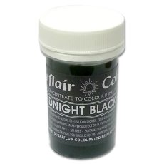 Pastelová gélová farba Sugarflair – Midnight Black (25 g)