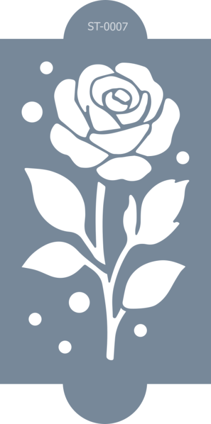 Cukrárska šablóna (Stencil) Ruža