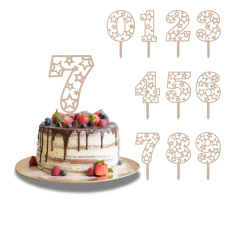 Dortový zápich Číslovka s hvězdami