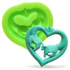 Silikónová formička – Spojené ruky v srdci