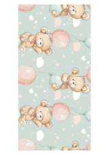 Jedlý tisk – Medvídci s balónky: Pastelový svět