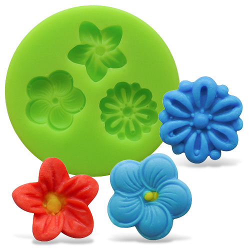 Foremka silikonowa – Kwiatuszki (zestaw 3 wzorów)