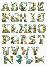 Jedlá tlač – Dinosauria abeceda