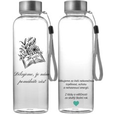 Čirá tritanová láhev s nerezovým víčkem – Poděkování paní učitelce (500 ml)