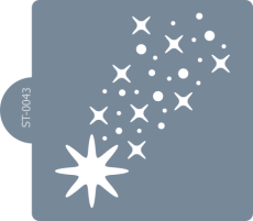 Cukrářská šablona (Stencil) Magická kometa