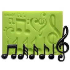 Silikónová formička – Noty a husľový kľúč