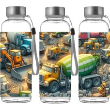 Športová Tritanová fľaša - Stavba a stroje (500 ml)