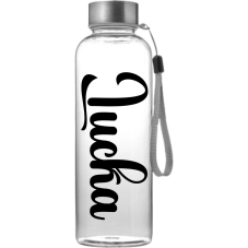 Elegantná tritanová fľaša s menom a nerezovým viečkom (500 ml)