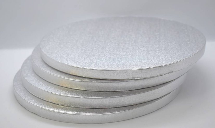Gruby srebrny podkład pod tort – Ø 25 cm