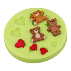 Silikonová formička Medvídci se srdíčky