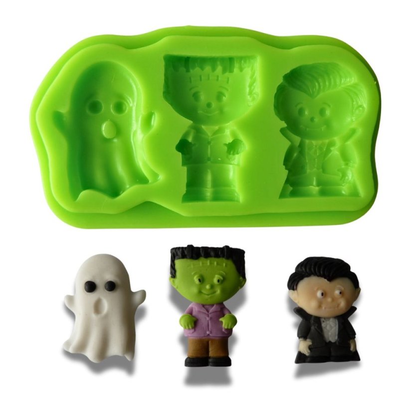Forma silikonowa Halloween – Wampir, duch i Frankenstein
